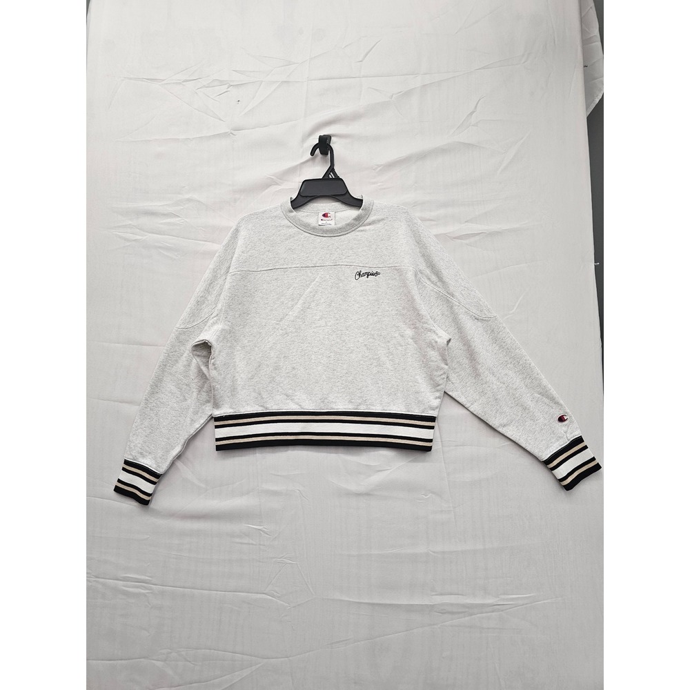 Champion Elective Cropped Crew Sweatshirt Ash Heather CPW253TL03024‎ Womens L